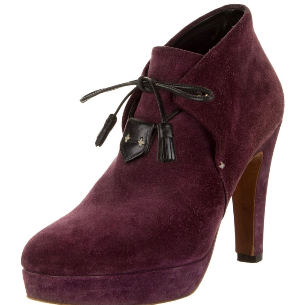 Rag & Bone Suede lace up leather tassel accent